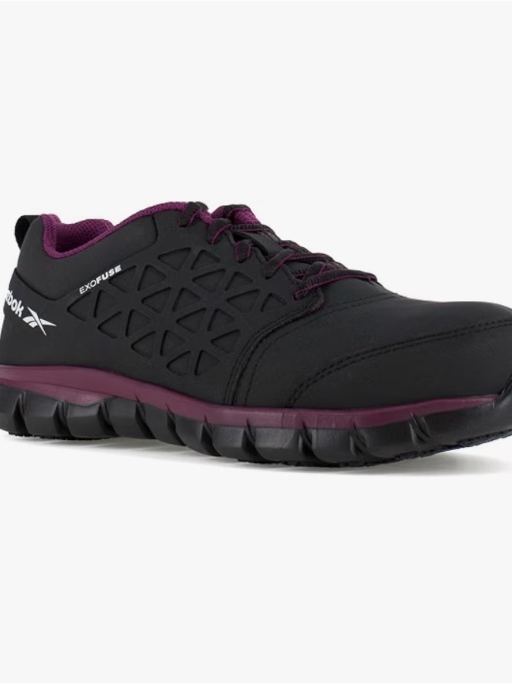 Reebok Women's Black & Purple Exofuse Casual Trainer